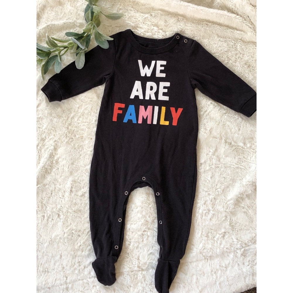 •We Are Family• Footed Romper